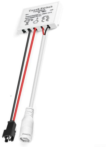 Minhe LED-Spiegellicht-Touch-Schalter, 12 V, 5 A, 60 W, wasserdichter Kontrollschalter für Badezimmer, Make-up-Spiegelschrank, unterstützt einzelne und zweifarbige Streifen, 1-5 mm Glas kompatibel