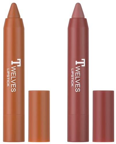 BUTBU 2 stycken Pout Clout Lip Plumping Pen, glansig Lip Treat Twist Up Colour lip Pinne, matt läppstift, vattentät långvarig läppglans, smink med läppstift läppar, tatuering för kvinnor (02 +03)