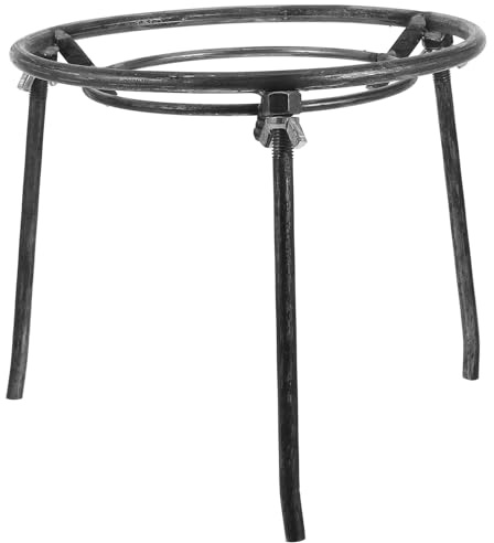 Kichvoe Triangular Pot Stand Campfire Tripod Grill Double Circle Fire Cooking Rack 24Cm High for Hiking and Outdoor Cooking