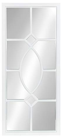 Kate and Laurel Cassat Casual Modern Window Wall Accent Mirror, White