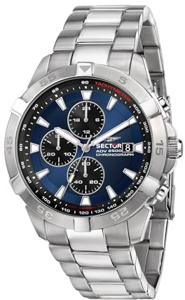 SECTOR No Limits Analogico R3273643004, argento, 43mm, Bracciale