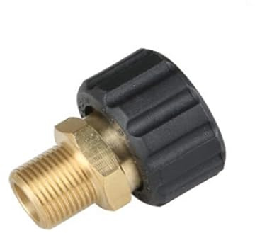 tooloflife 1PCS Pressure Washer Adapter Kit, 3/8 male to M22 female High Pressure Washer Connector Garden Hose Quick Connect Fittings(14mm plug core)