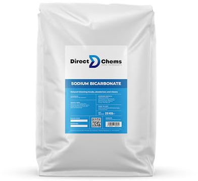 DIRECTCHEMS Sodium Bicarbonate Pure Baking Soda 25KG | Only Natural Product on Market | Cleaning, Gardening | Soil Association Approved | No Aluminium