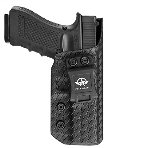 G17 Holster, Carbon Fiber Kydex Holster IWB for G17 / G22 / G31 (Gen 3 4 5) - Innen Bund verdeckt tragen Holster G17 Gun Accessories (Weave Black, Right)