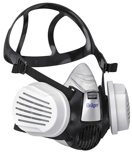 Dräger X-plore 3300 Masque de protection respiratoire, masque chantier, Demi-masque poussières-artisanat avec filtres P3 résistant à l’eau contre des particules fines taille S