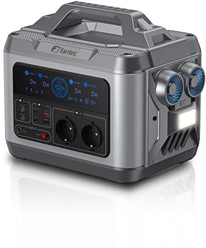 FANTEC PGS-1200 Powerstation & Solargenerator 1200W 1110Wh Maximal 2600W für 230V AC & USB QC3.0 18W & PD3.0 MAX. 100W & 12V MAX. 96W