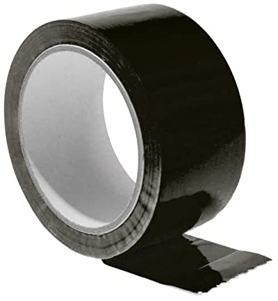 isupli Black Parcel Packaging Tape 48mm x 66m - Clear Packing Tape for Boxes, Paper Packing, Bubble Wrap, Double Sided Tape, Tape Measure, Durable Shipping Solution