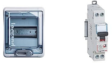 Legrand 601996E Boîtier modulaire étanche & Disjoncteur Phase + Neutre - 20A - bornes à vis - 1 module