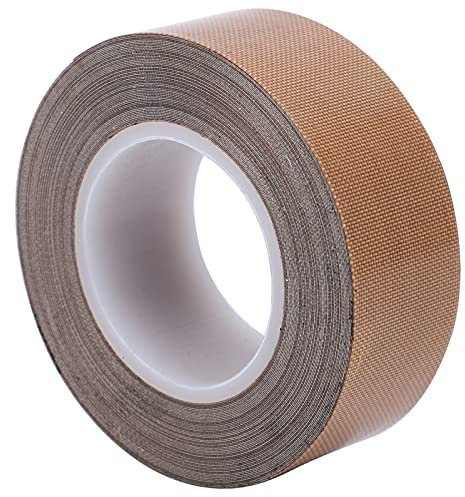 Rollo De Cinta De PTFE, Cinta De Sellado Herramienta Térmica Aislante De Sellado Adhesivo De Alta Temperatura Para Selladores Al Vacío Plomería Y Electrónica(0.25 * 19mm)