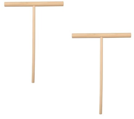 Tabanzhe Crepe Pancake Spreader-2PCS T-Shaped Wooden Pancake Maker Kitchen Tool 4.7 X 6.3 Inches Spatula Stick Tool for Flat Tortilla Cooking Crepes Galettes