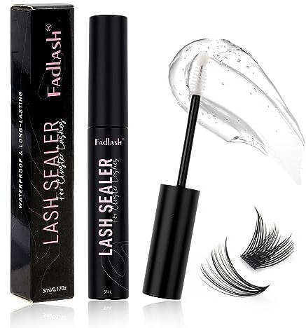 FADLASH Wimpernversiegelung (klar, 5 ml) – langanhaltender Halt für Verlängerungen & Clusterwimpern, ideal für die Nacht