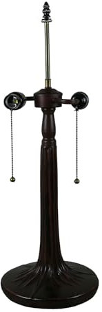 BOTOWI Tischlampensockel mit 2 Lichtern, 25 Zoll Höhe Tiffany-Schreibtischlampensockel Lampensockel aus Zinklegierung Ersatz für 16-Zoll-Tiffany-Buntglaslampenschirme