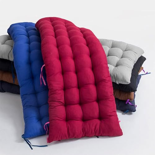 Cuscino per panca con imbottitura e lacci per sedia da giardino, patio, altalena all'aperto, 2-3 posti, imbottitura lunga per panche interne, finestra a golfo, mobili in pallet, cuscini in cotone
