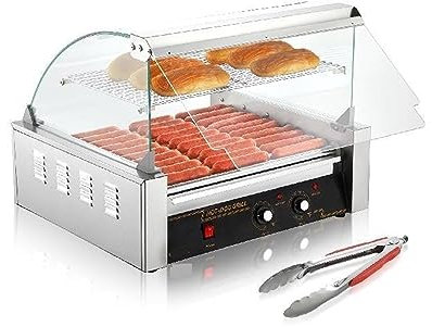 WYRMB Friteuse électrique 5/7/11 tiges, Rouleau à Hot-Dog Commercial, Machine à saucisses, Barbecue, Appareil ménager pour Camping, fête (11 tiges 1)