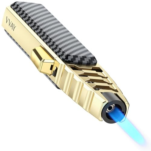 Jet Lighter Long Reach, Windproof Torch Lighter, Butane Gas Refillable BBQ Candle Lighter, without Butane