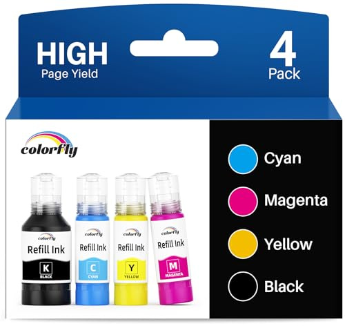 colorfly kompatibel mit 104 Tinte Epson Multipack 102 für EcoTank ET-2710 ET‑2711 ET-2715 ET-2720 ET-2726 ET-2700 ET-2750 ET-2756 ET-2810 ET-37 000 UND- 3750 ET-4700 ET-4750