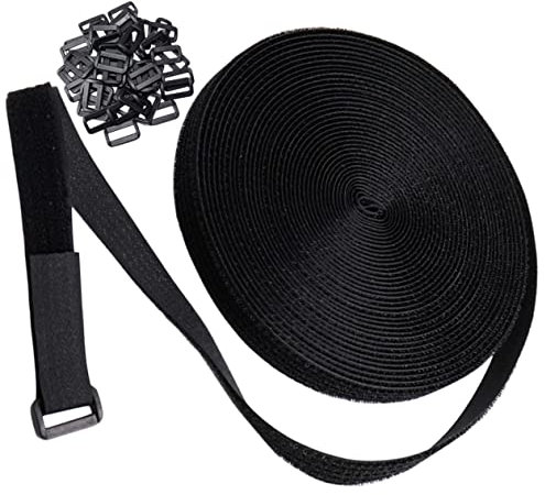 AUTSUPPL Adjustable Hook and Loop Straps Nylon Webbing Straps Cable Ties for Electronics