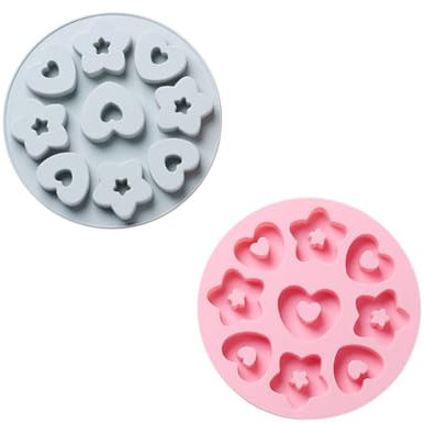Alipis Biscotti in Silicone A Forma di Cuore E Stella Strumenti per Fondente Riutilizzabili Design Unico Ottimi per La Cottura Forno
