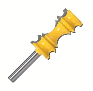 Fraise à queue de 8 mm, 1 pièce, profil de main courante en couronne for outil de sculpture sur bois CNC/de finition.