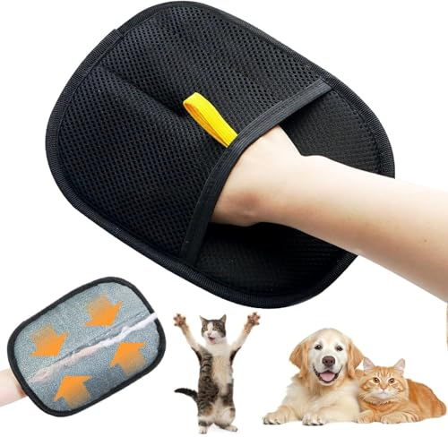 2025 Update Pet Hair Remover Gloves, Static Removal Gloves for Pet Hair,Reusable Double Sided Electrostatic Pet Hair Remover for Couch, Furniture,Carpet,Pet Grooming (1PCS)