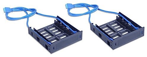 Rastapulz 4 x USB 3.0 panel frontal con 3,5 dispositivos/HDD o 2,5-SSD/HDD a disco 5,25 a soporte de bahía de unidad óptica
