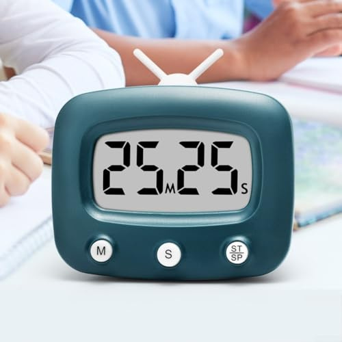 Temporizador electrónico con pantalla grande para uso en cocina, opciones de cuenta regresiva y cuenta atrás, señal audible de 30 segundos, modo de suspensión de ahorro de energía, fácil ajuste de