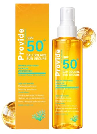 Solskyddsspray för sport – 100 ml bredbandsskydd spraydimma – solskyddsmedel spraydimma | för vandring, camping, utomhussemester, trädgårdsarbete, cykling och fiske etc. V.