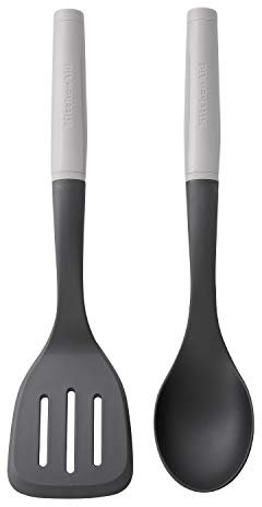 KitchenAid KQ360OHGSB Classic Plastic Tool Set, Nylon, Gray