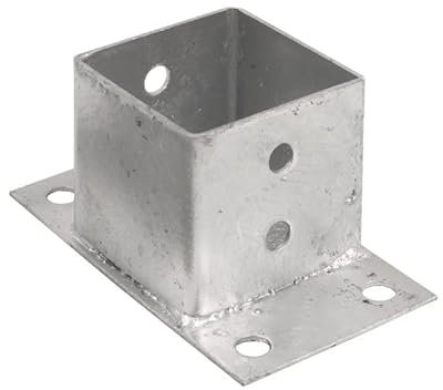 GRUNDLINE - Screw-On Sleeve Ground Sleeve Post Anchor Support Foot - PSPN Hot Galvanised - 71 x 70 x 2.0