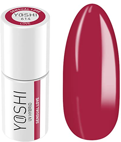 Yoshi Smalto ibrido rosa – Professionale permanente smalto 6 ml – Vernice UV per unghie – Accessori per manicure – Smalto UV per lampada LED e UV – Vernice con pratico pennello – LOVE