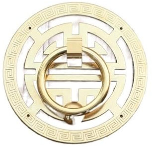AntiqueDoor Handle ,Door KnockerChinese Hollow Out Carving Copper Ring Handles Vintage Cabinet Kitchen Pull Handle Wooden Door Knob Knocker Brass Drawer Pulls (Color : 6.5cm Bronze) ( Color : 10cm Bra