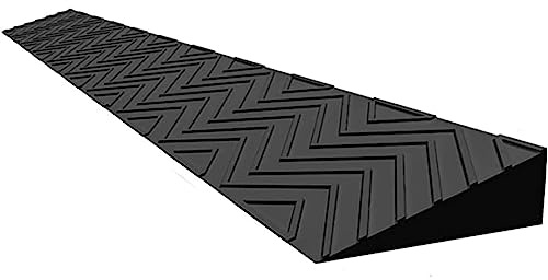 Tragbare Schwellenrampen, Rollstuhlrampe, Türschwellenrampen, Rutschfeste Schwellenrampe für Rollstuhlfahrer, Schneidbar, für Schwellenrollstuhl-Roller-Kehrroboter ( Color : Negro , Size : 100x10x4cm