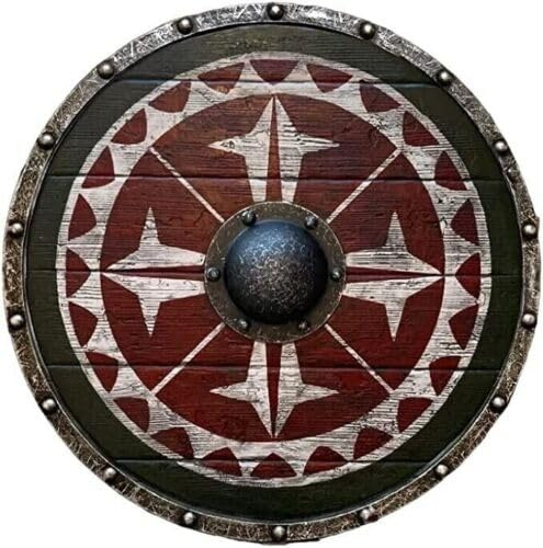 Mittelalterlicher Wikinger Uhtred Last Kingdom Authentic Battle Warrior Sammlerschild 61 cm, Siehe Abbildung, 61 cm