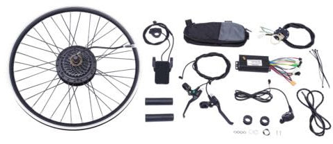 Begoniape Elektrofahrrad Umbausatz 24 Zoll, Aluminiumlegierung E-Bike Hinterrad Conversion Kit mit LCD-Display und PAS, 36V 500W Electric Bicycle Motor Umbausatz