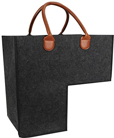 Treppenkorb, L-Form Treppenkorb Stufenkorb, Faltbare Treppenkörbe, Stufenkorb mit Ledergriffen, Filz stair baskets - Raumsparungstreppenspeicher