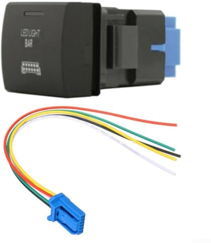 Interruttore a pulsante a scatto in ABS, 12 V CC, barra luminosa a LED, cruscotto, per LEVIN/Camry/Avalon/Corolla/Prado 2018+