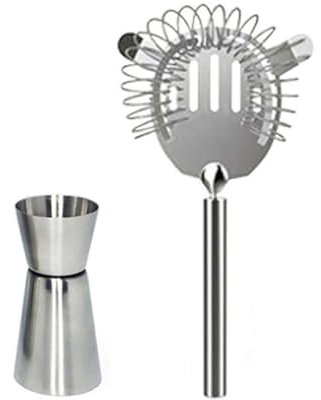 QTANZIQI Juego de coctelera, Kit de 750 ml/550 ml, Kit de Barman, coctelera, Juego de Herramientas de Barra de Acero Inoxidable con Soporte Elegante (tamaño: Estilo 1)