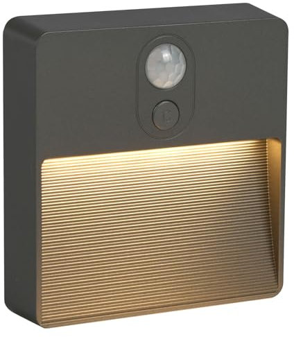 HOTUT Veilleuse à Détecteur de Mouvement, Veilleuse LED Pile, AUTO/ON/OFF, Veilleuse Enfant, Chaud/Blanc/Mixte, Veilleuse LED pour Couloir, Escalier, Cuisine, Penderie, Salon