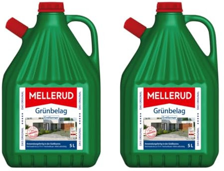 MELLERUD Grünbelag Entferner 2 x 5l zum Entfernen von Algen und Grünbelag