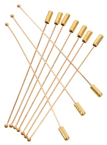 OSALADI 10 Stück Broschennadeln Schmuck Hutnadeln Für Heimwerker Broschennadeln Anstecknadeln Hutnadeln Metallnadeln Gerade Nadeln Zum Basteln Cabochon Nadel Goldener Edelstahl