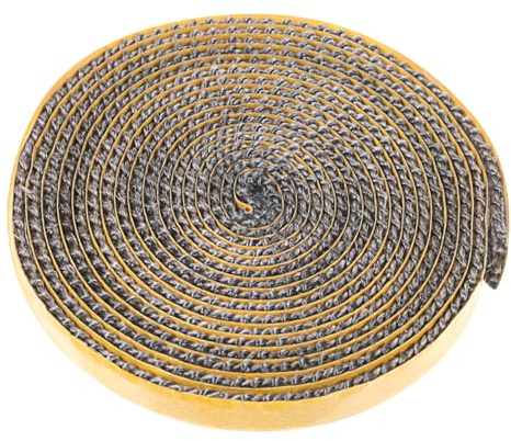 Luxshiny Cuerda Plana para Puertas De Estufa Juntas De Sellado Resistente Al Calor Cinta Aislante para Estufas y Chimeneas Protector Negro