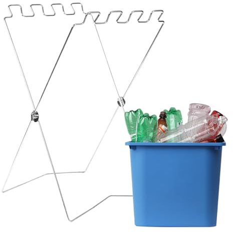 Luckxing Porte-Sac Poubelle | Support Pliable Robuste Pour Sacs Poubelle | Support Réglable Pour Déchets Adapté Cuisine Jardin Balcon Camping Buanderie