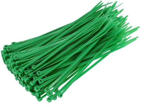 KAXIMON Dark Green Cable Ties 200mm x 2.5mm,100 Pack Mini Thin Cable Ties,Small Plastic Zip Ties with 27lbs Tensile Strength, Self-Locking Nylon Plastic Wire Ties Wraps for Office, Household,Garden