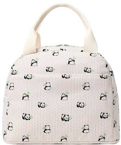 ZXTGBQ Bolsa Termica Porta Alimentos, Lunch Box Impermeable, Lonchera Aislada, Porta Fiambrera, Bolsa Refrigerada De Lonchera TéRmica De Pana, Nevera PortáTil Con Aislamiento Para Escuela Y Oficina