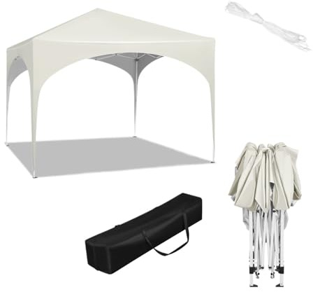 Pavillon imperméable avec toit demi-rond beige pour fête de jardin pour événements et rassemblements en plein air