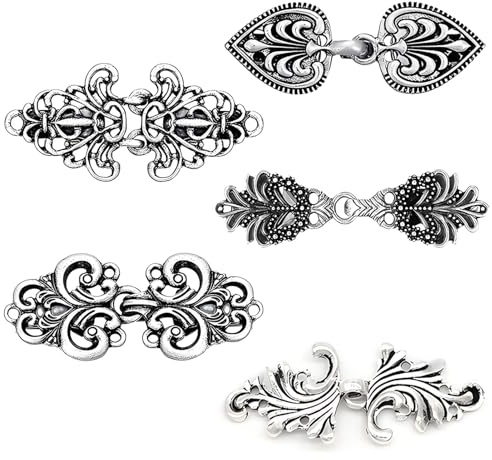 Arvoni 5 Stück Vintage Strickjacke Clips, Pullover Clips Cardigan clip Cinch Clip für kleidung Waist Clip, Kragen Kleid Clips Kleider Clip, Umhang Broschen und Schal Pins für Frauen Mädchen Tragen