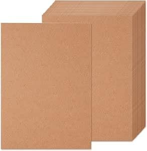 Jyvex 60 Blatt Braun Tonpapier A4, Elfenbein, 120g/m², Fotokarton | für malen, karten, einladung, scrapbook, scherenschnitt, basteln