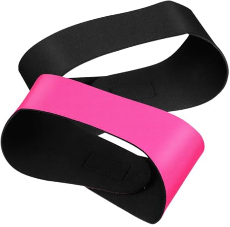 ibasenice Lot de 2 Bandeaux de Natation Taille M, Protection Auditive Élastique pour Garçon et Filles, Coloris Noir et Rose Fuchsia, Bandeaux Sport pour Piscine et Sports Nautiques,