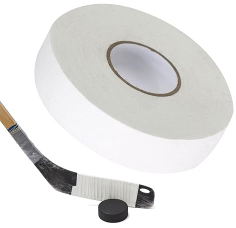 Hockeyklubbtejp, halkfri grepptejp 3,5 cm x 20,5 m självhäftande, sporttygband, andningsbar slitstark tygpinne tejp för ishockey/golf/tennis/squash/badminton/baseball