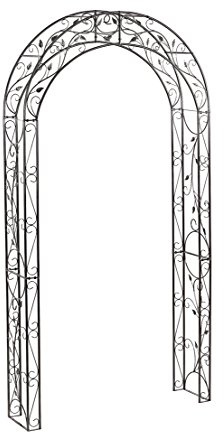 Dehner Rosenbogen Cornwall, ca. 236 x 118 x 31 cm, Metall, grau/schwarz, dunkelgrau